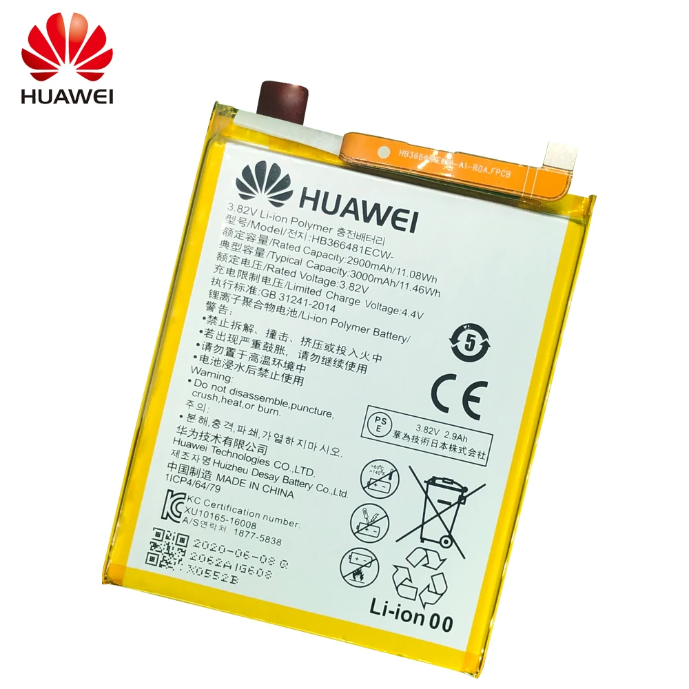 Запасная батарея для телефона Hua Wei Huawei P9 P10 Lite Honor 8 9 9i 5C 7C 7A Enjoy 7S 8E Nova 3E GT3