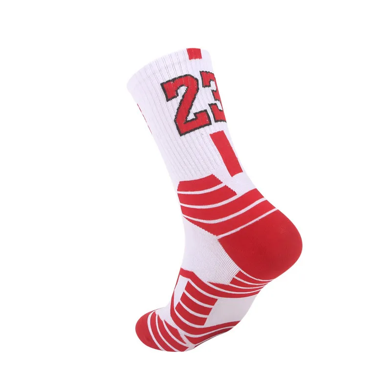 Мужские баскетбольные носки с цифрами спортивные до колена утолщенные Носки для