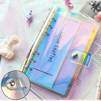 fast drop shipping a6 pvc binder 6 ring system cash with colorful budget pockets 12 sticker envelopes 16 waterproof binder