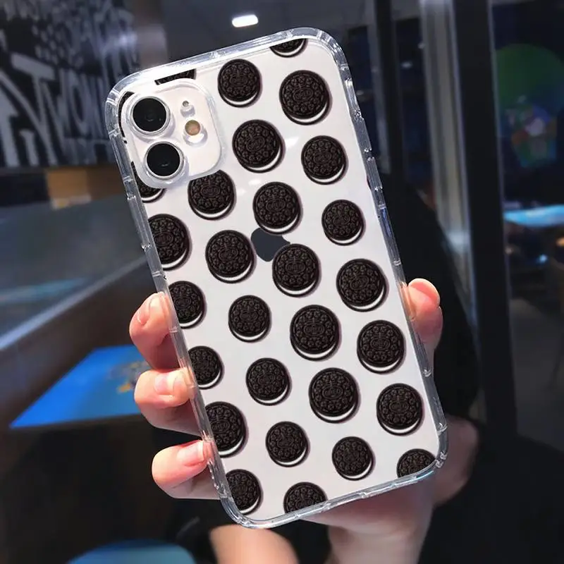 

Hot Oreo Snickers Phone Case Transparent for iPhone 11 12 mini pro XS MAX 8 7 6 6S Plus X 5S SE 2020 XR