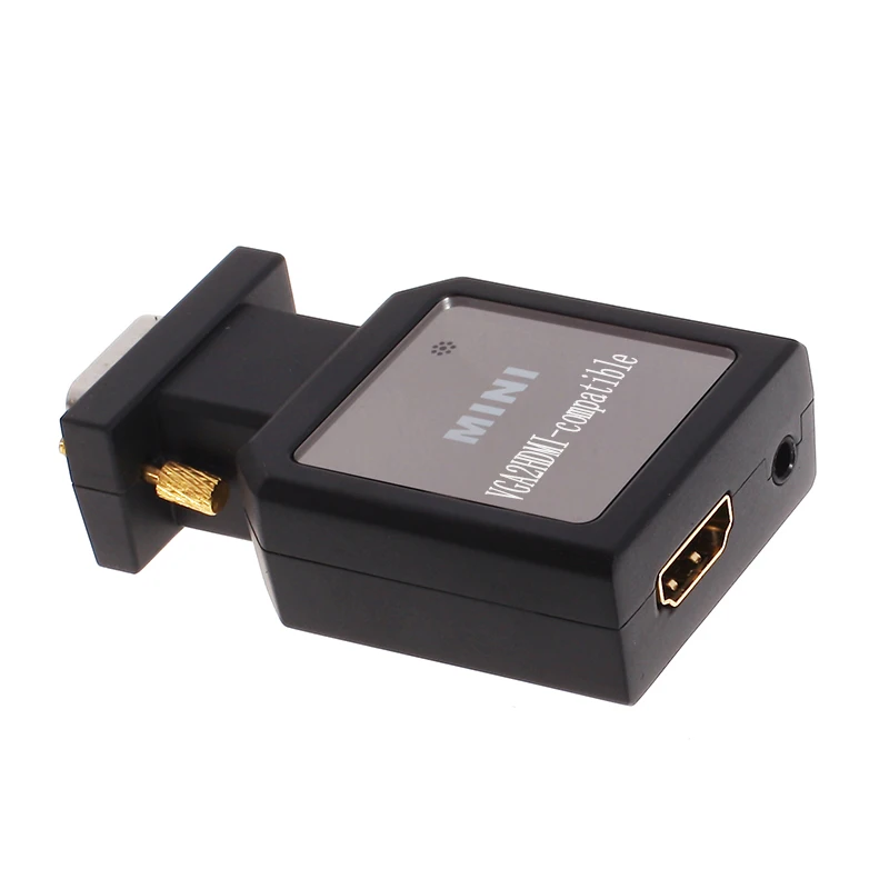 Larryjoe мини vga к совместимому с HDMI конвертер USB Мощность кабель 3 5 мм аудио