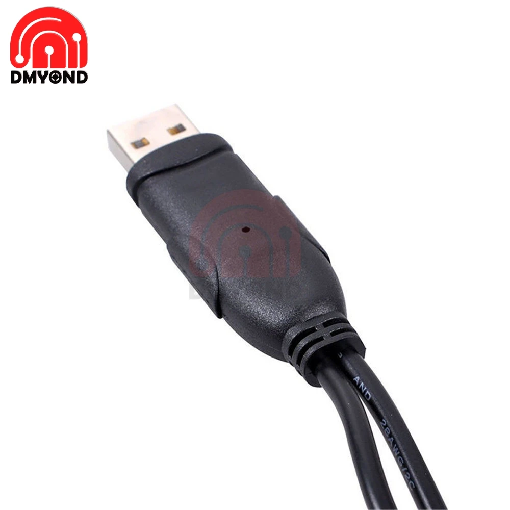 Кабель переходник PS/2 PS2 с двумя разъемами мама на USB папа для клавиатуры и