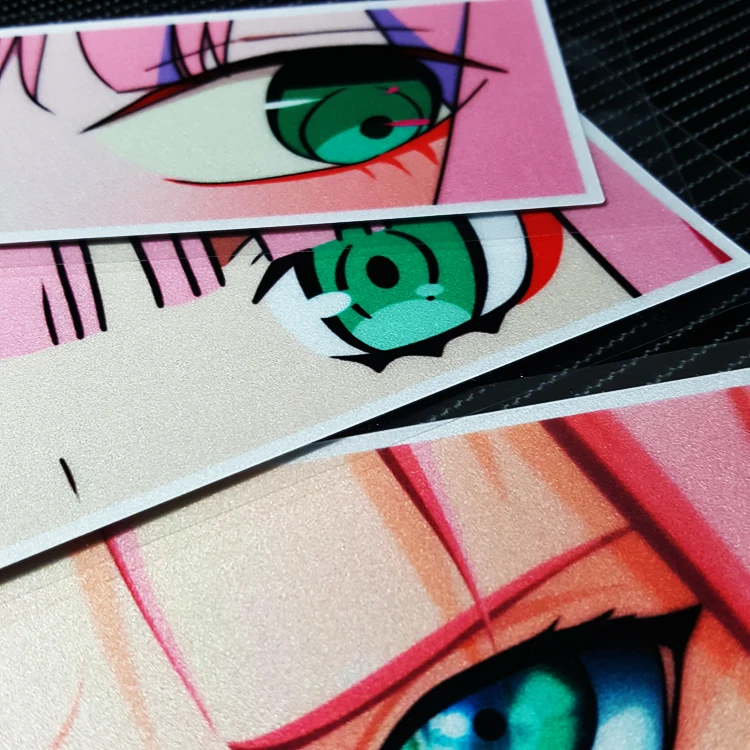 Автомобильный Стайлинг виниловая наклейка мультфильм девушка глаза дорогой