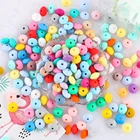 50 шт., жемчужные силиконовые бусины для прорезывания зубов