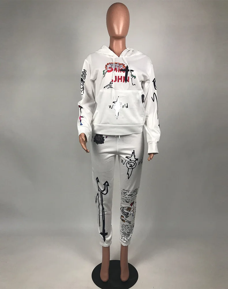 Женский уличный спортивный костюм из двух предметов Зимняя Толстая флисовая