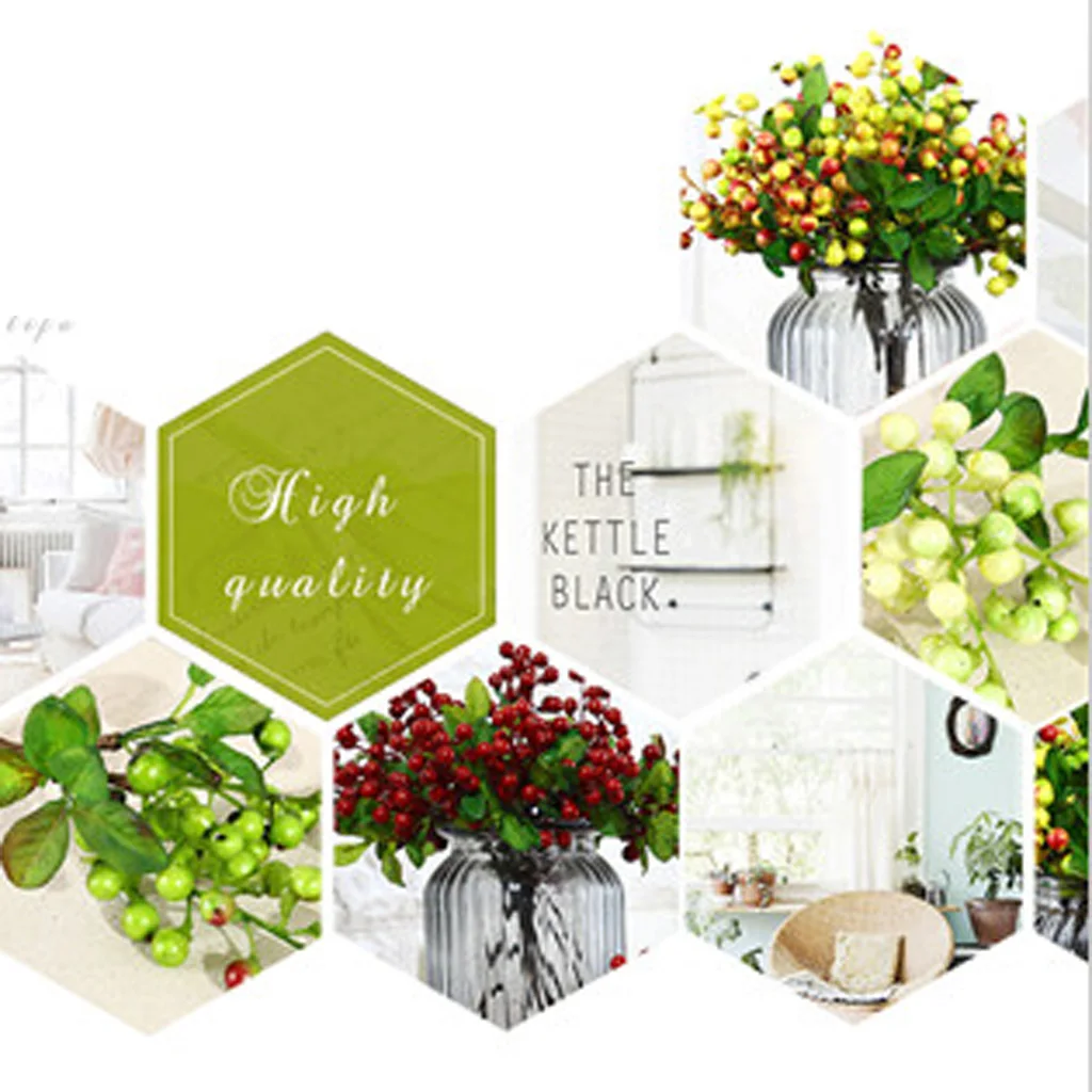 

Simulation Lifelike Plants Flowers Fruits Bunch Photo Prop Home Ornament