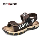Мужские Нескользящие сандалии DEKABR, черная классическая удобная мягкая пляжная обувь для улицы, для прогулок, лето 2019