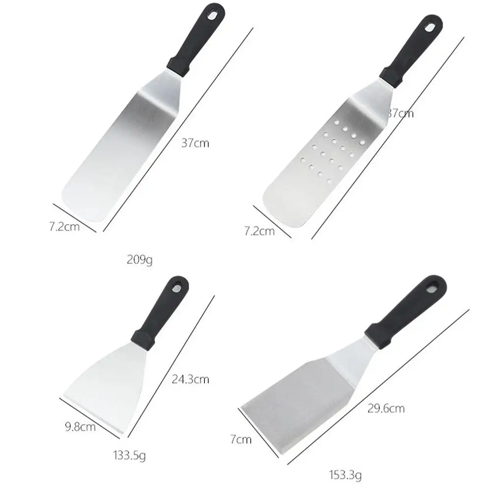 

Stainless Steel Griddle Grill Accessories Barbecue Tools Set Portable Cooking Spatula Set For Outdoor Camping BBQ Accessories