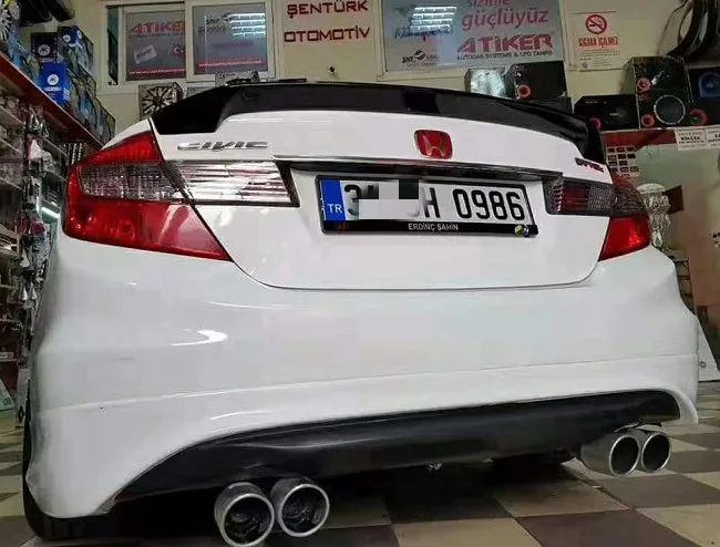 Высококачественный спойлер для заднего багажника honda civic 2012 2014|Спойлеры и крылья|