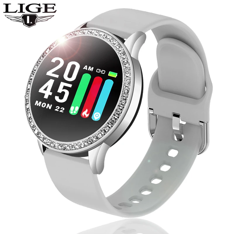 

LIGE 2020 IP67 Waterproof Smart Watch Women Lovely Bracelet Heart Rate Monitor Sleep Monitoring Smartwatch Connect IOS Android