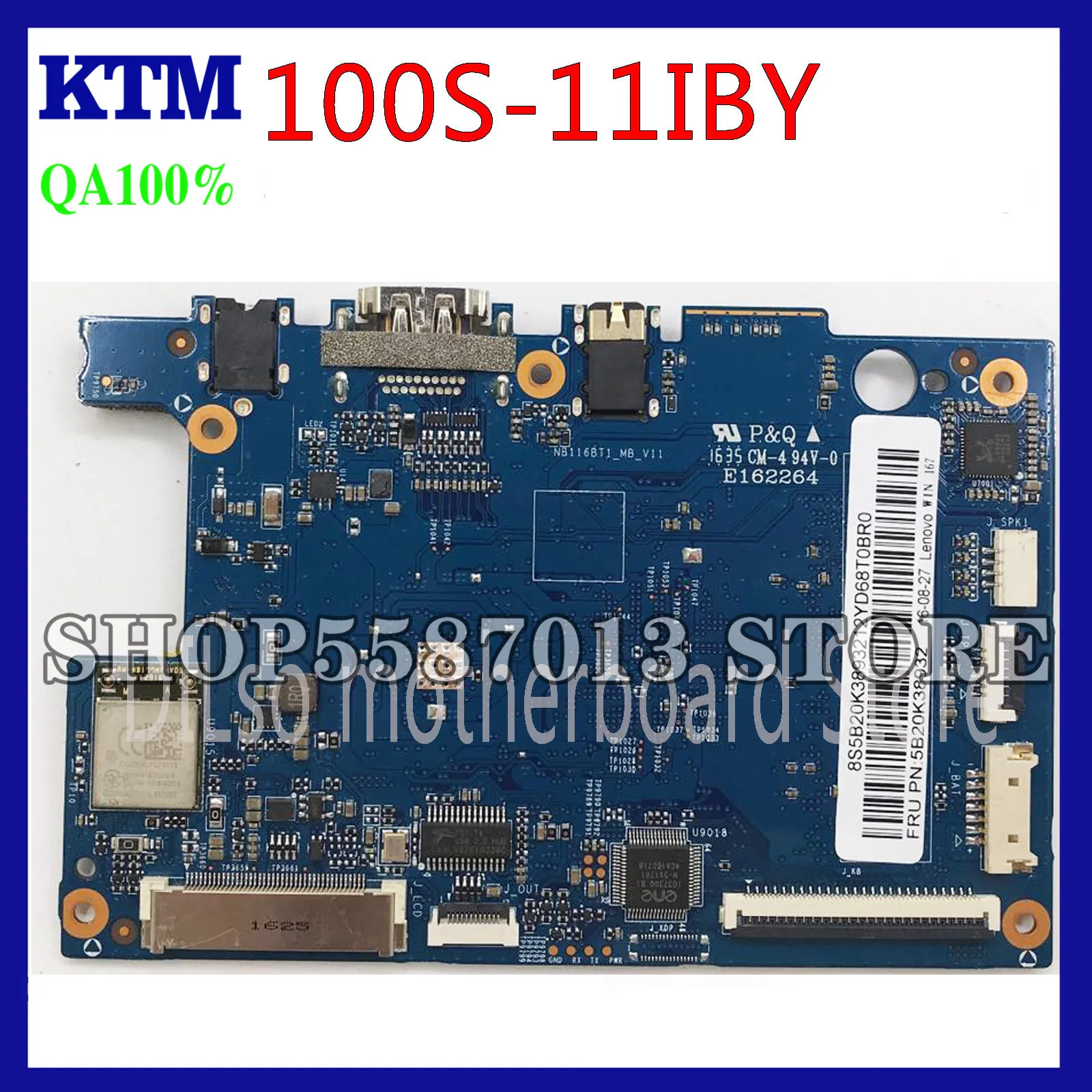 

KEFU 100S-11IBY Mainboard For lenovo Thinkpad 100S-11IBY Laptop Motherboard CPU Z3735F RAM 2G 32G Test work 100% original