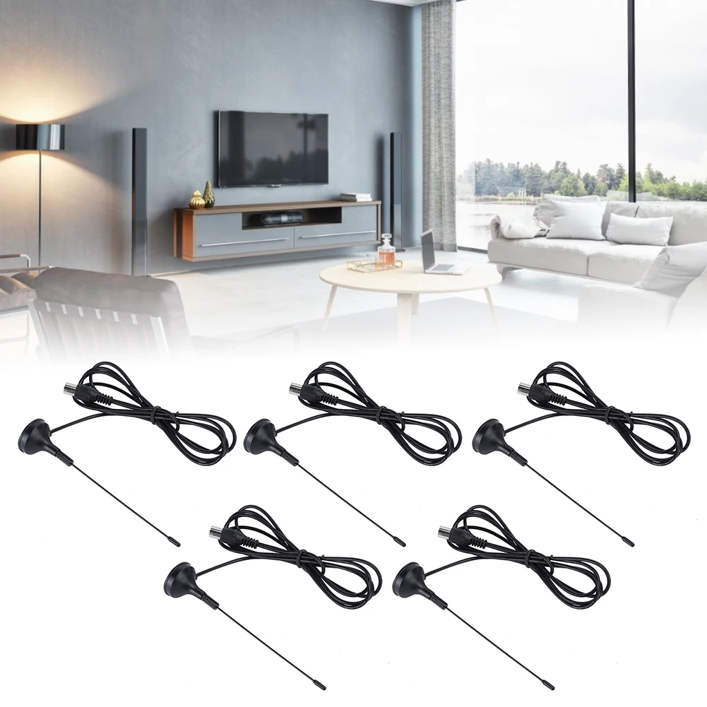 

(5Pcs/Set) VHF UHF 5dBi Quality DVB‑T HDTV Digital 1080P TV High Antenna with Sucker5dbi