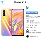 Смартфон Realme V15, 6 + 128 ГБ, 6,4 дюйма, AMOLED, 4310 мА  ч, 50 Вт, 64 + 16 МП