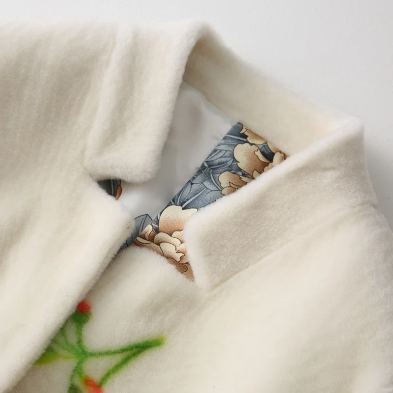 Женское длинное шерстяное пальто элегантная длинная куртка из натурального меха