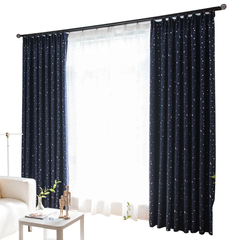 Блестящие Детские Тканевые занавески со звездами для мальчиков и девочек