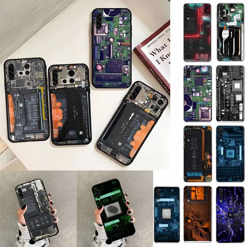 

Motherboard Circuit Board Phone Case For Samsung Galaxy A30 A20 S20 A50S A30S A71 A10S A6 plus Fundas Coque