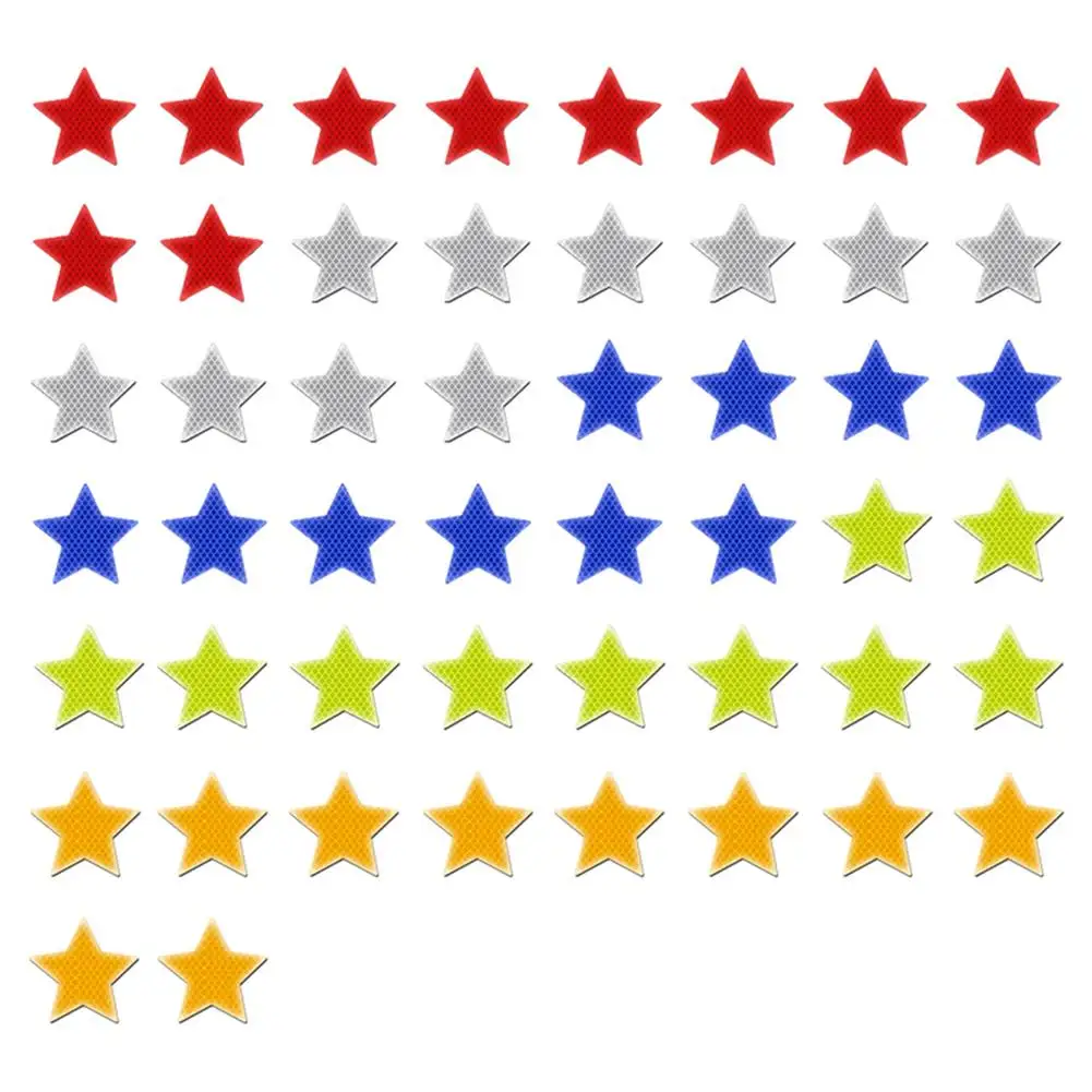 

50pc Warning Reflective Car Stickers Reflective Strip Waterproof All-Weather Outdoor Safety Warning Lighting Sticker For Bike