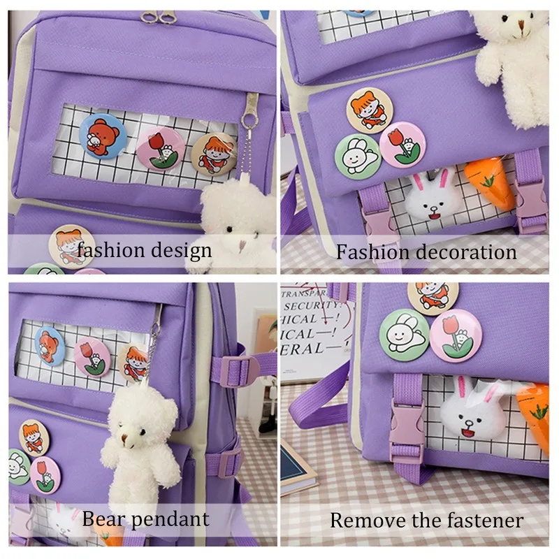 

2021 New High-capacity Fashion Women's School Backpack Cute School Bags For Girls
