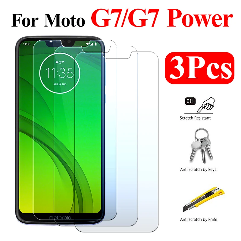 3 шт./лот Защитное стекло для Moto G7 Защитная пленка экрана Motorola G 7 power закаленное