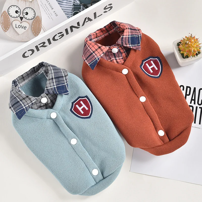 Зимняя Толстовка для собак утепленная поддельная двухкомпонентная униформа в