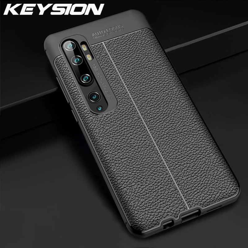 KEYSION противоударный чехол для Xiaomi Mi Note 10 Pro мягкий силиконовый Ltchi с узором