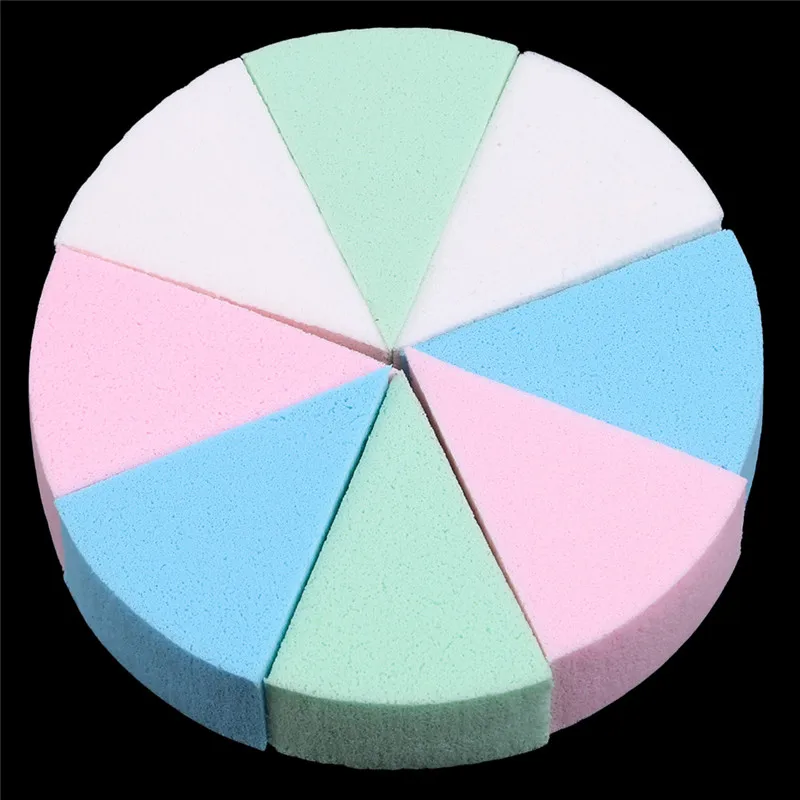 

8Pcs / Set Triangle Shaped Candy Color Soft Face Cleaning Pad Puff Cosmetic Puff Clean Sponge Wash Face Makeup Sponge Gifts