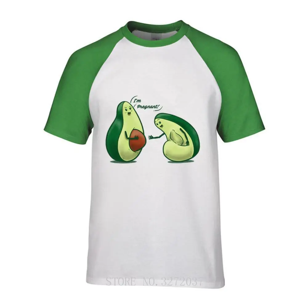 2019 Беременная авокадо Мужская футболка с коротким рукавом и круглым вырезом