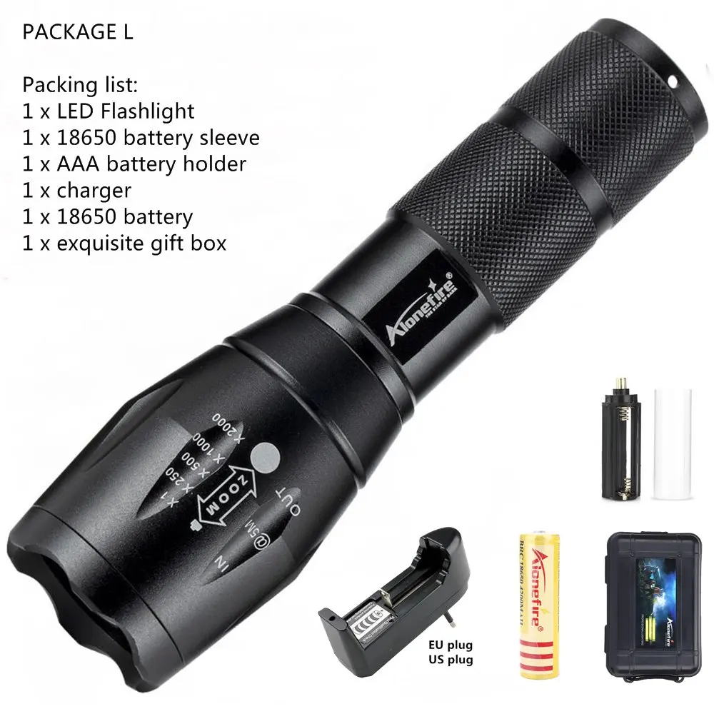 Alonefire G700 CREE XM-L2 T6 V6 8000 лм алюминиевый светодиодный фонарь с зумом тактический фонарь для охоты и путешествий AAA 18650 перезаряжаемый аккумулятор - Испускаемый цвет: G700 Torch L