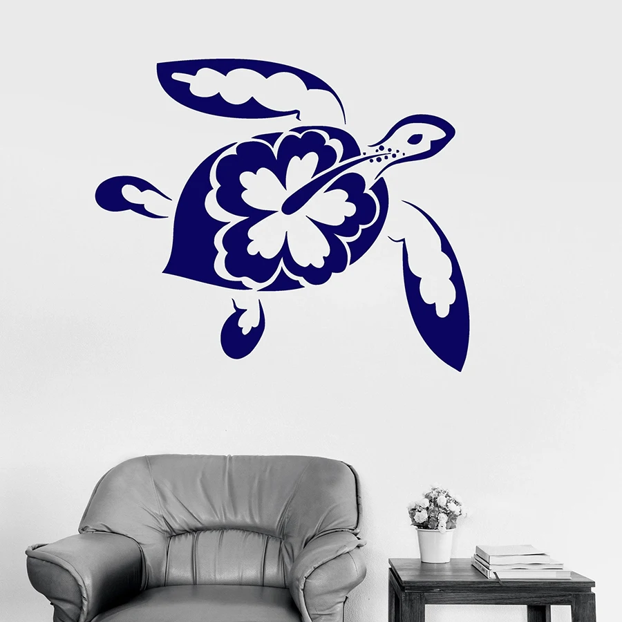 

Наклейка на стену морская черепаха морские животные тема океана Ванная комната Спальня домашний Декор виниловые наклейки на окно цветочный узор художественная роспись M230