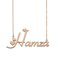 hamza name necklace custom name necklace for women girls best friends birthday wedding christmas mother days gift