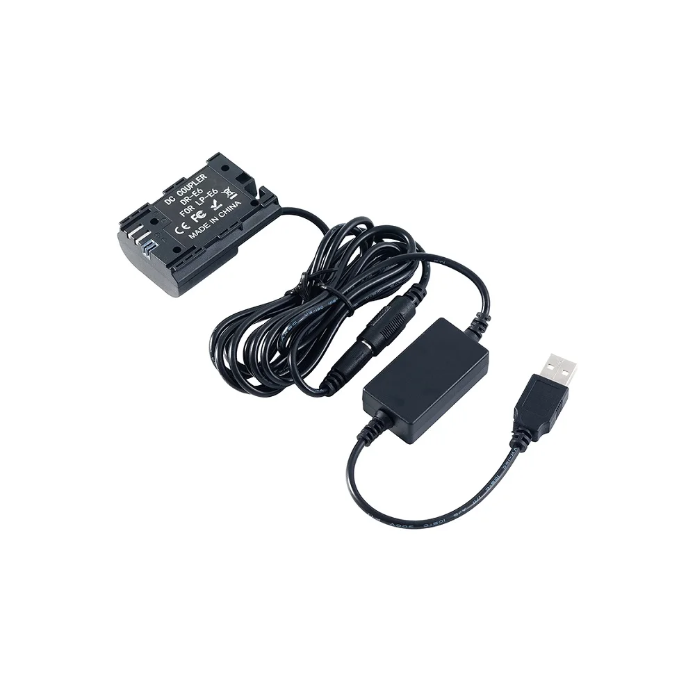 USB 5 В муляж аккумулятора и кабель для подключения внешнего источника питания Canon