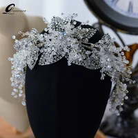 luxury korea crown headband wedding hair accessories for women tiara crowns bride diadema hair ornaments crystal head jewelry