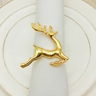 12 шт.лот Лидер продаж, Рождественская застежка для салфеток, металлическое кольцо для салфеток, украшение для стола на Рождество, вечевечерние, кольцо для салфеток