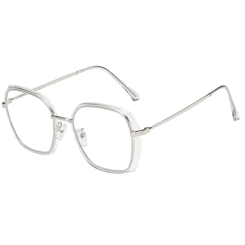 FS Trendy Blue Light Blocking Glasses For Men Women Irregular Metal Frame Clear Anti Gold Computer Eyeglasses | Аксессуары для