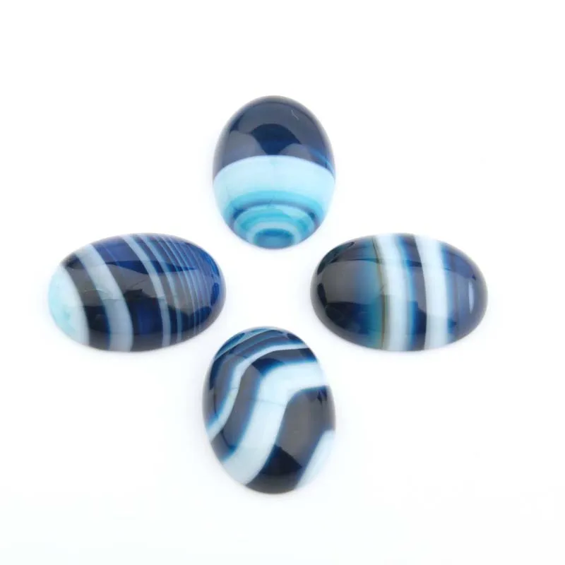 5 шт. новые Агатовые Кабошоны в форме яйца полоску без отверстий для изготовления