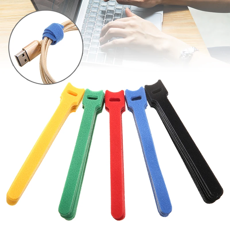 

20Pcs/roll Reusable Cable Ties Fastening Self-adhesive Cable Organizer Earphone Mouse Ties Cable Management Wire Cable Winder