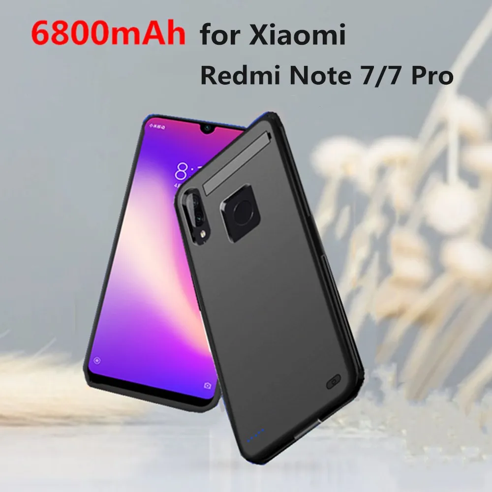 6800 мАч портативное зарядное устройство для Xiaomi Redmi Note 7 Pro Мобильный Внешний аккумулятор зарядное устройство для Redmi Note 7 чехол питания