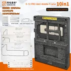 Amaoe 10 в 1 BGA реболлинг трафарет на платформе для iPhone X-12 Pro max материнская плата для средней рамки посадка олова крепление шаблона