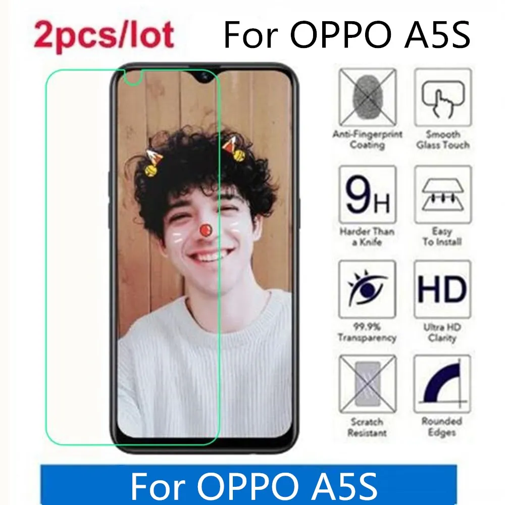 Закаленное стекло для OPPO A5S 2.5D защитная пленка премиум класса CPH1909 A Защитная AX5S