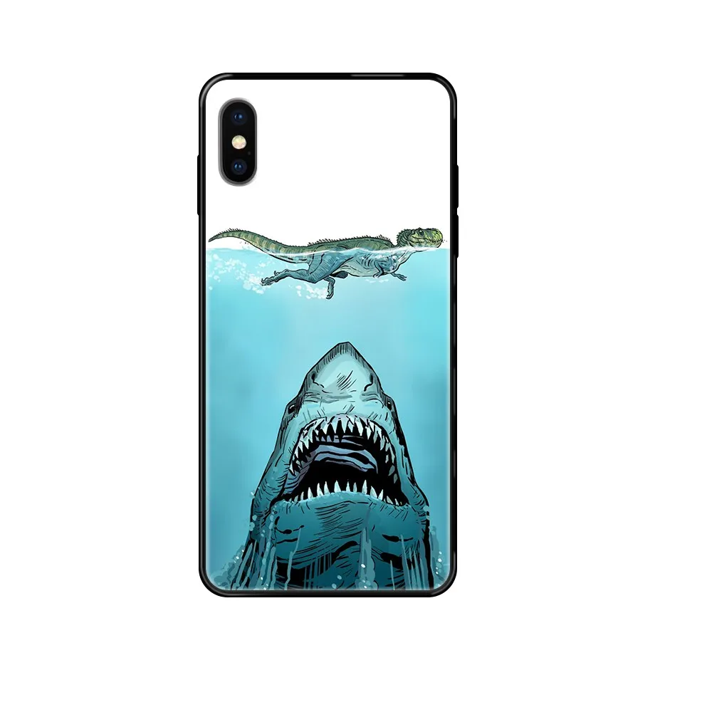 Мягкий 3D-чехол shark Hungry Scary чехол для мобильного телефона черного цвета iphone 4 5 4s SE 5C 6