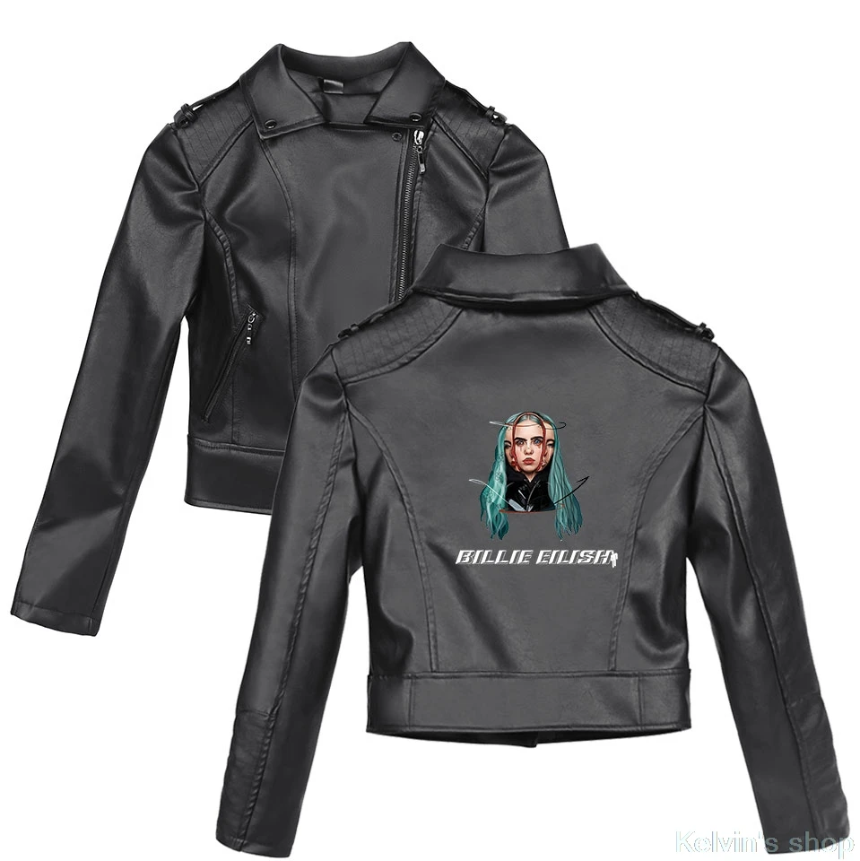 Billie eilish Clothe 2019 весенние мужские s Jakcets и женские куртки кожаная куртка для девочек