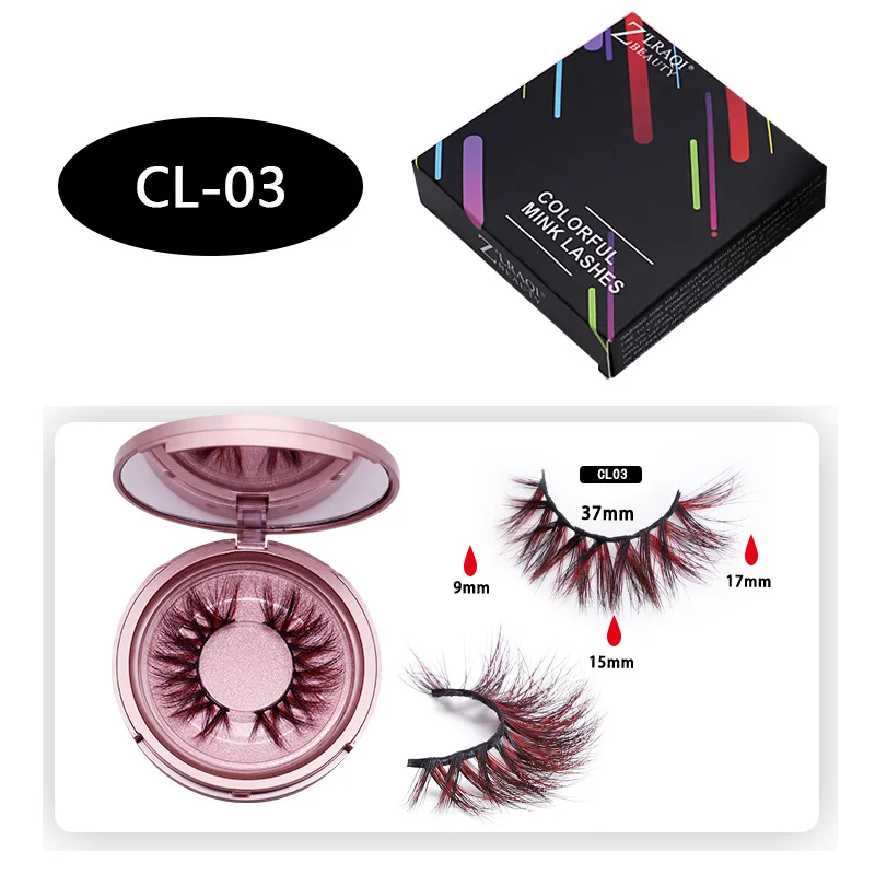 Z'LRAQI BEAUTY 3d норковые ресницы для макияжа 25 мм натуральный макияж 9D красочные