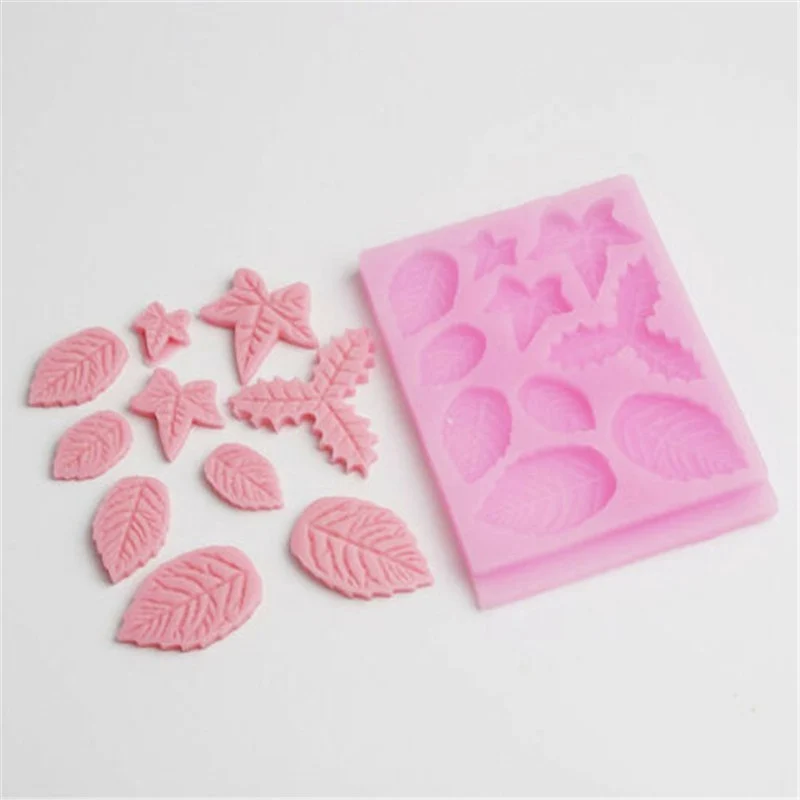 Leave Fondant Mould Baking Mold Craft Tree Flowers Leaf Cake Decorating Silicone mold | Дом и сад