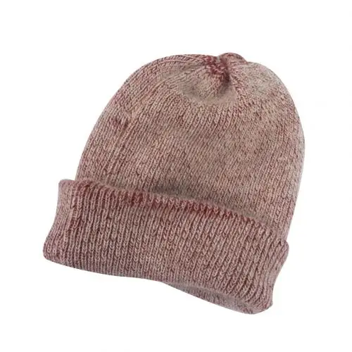 Wine Red Одноцветная Мягкая комфортная теплая шапочка-бини унисекс из искусственного кроличьего меха с манжетами, шапка с ушками, ветрозащитная шапка для улицы, рождественский подарок - Цвет: Wine Red