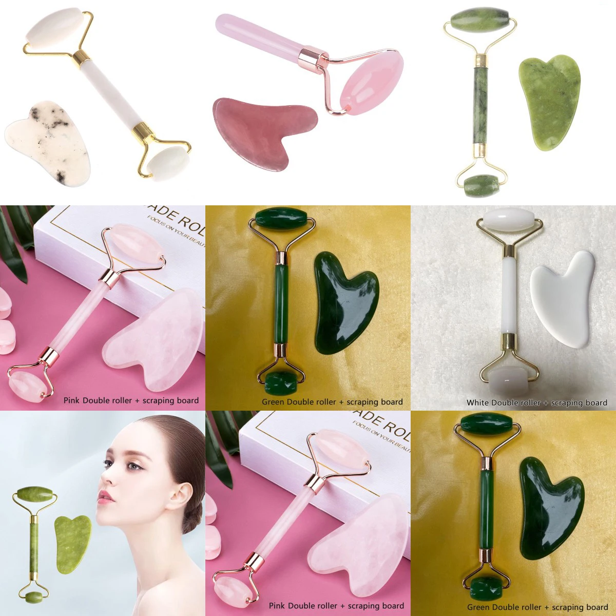 

Массажер гуаша для лица, скребок для Лица Массажная тарелка, 1/2 шт.