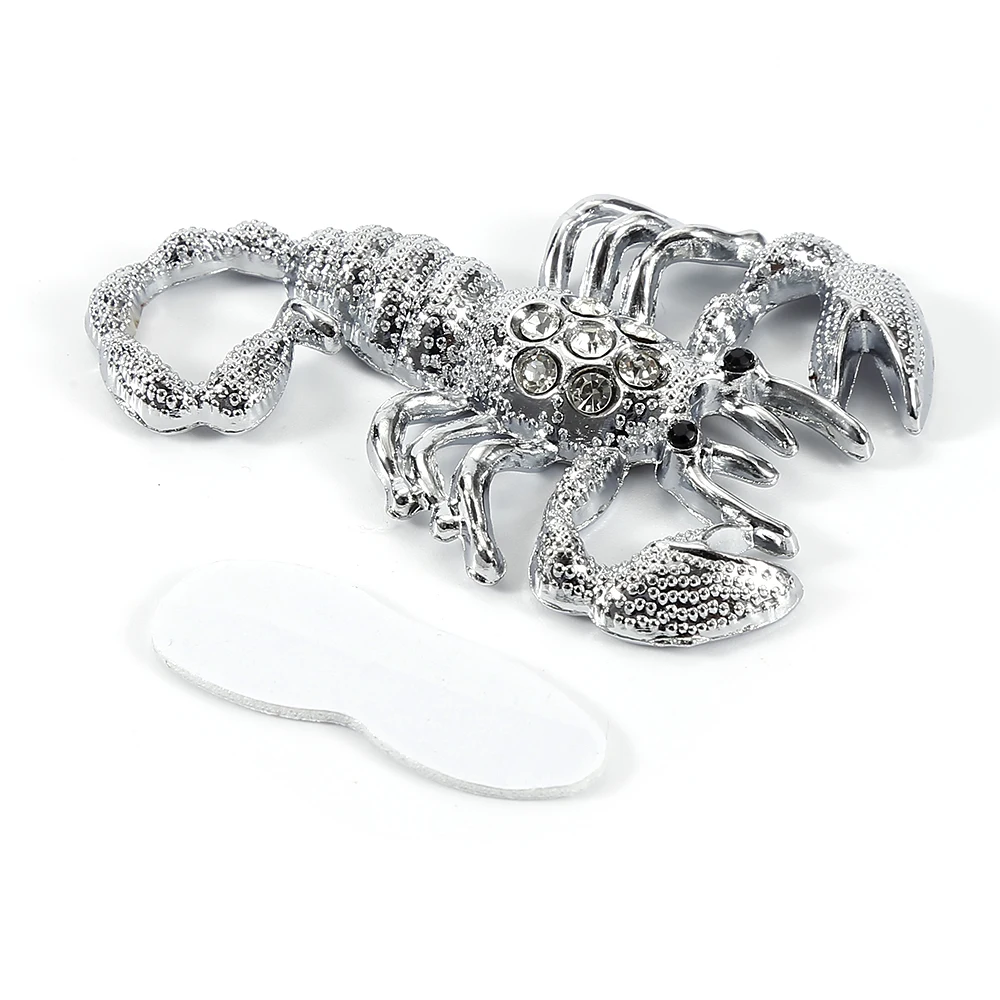 3D металлической вставкой в виде скорпиона автомобиля Стикеры с трехмерной