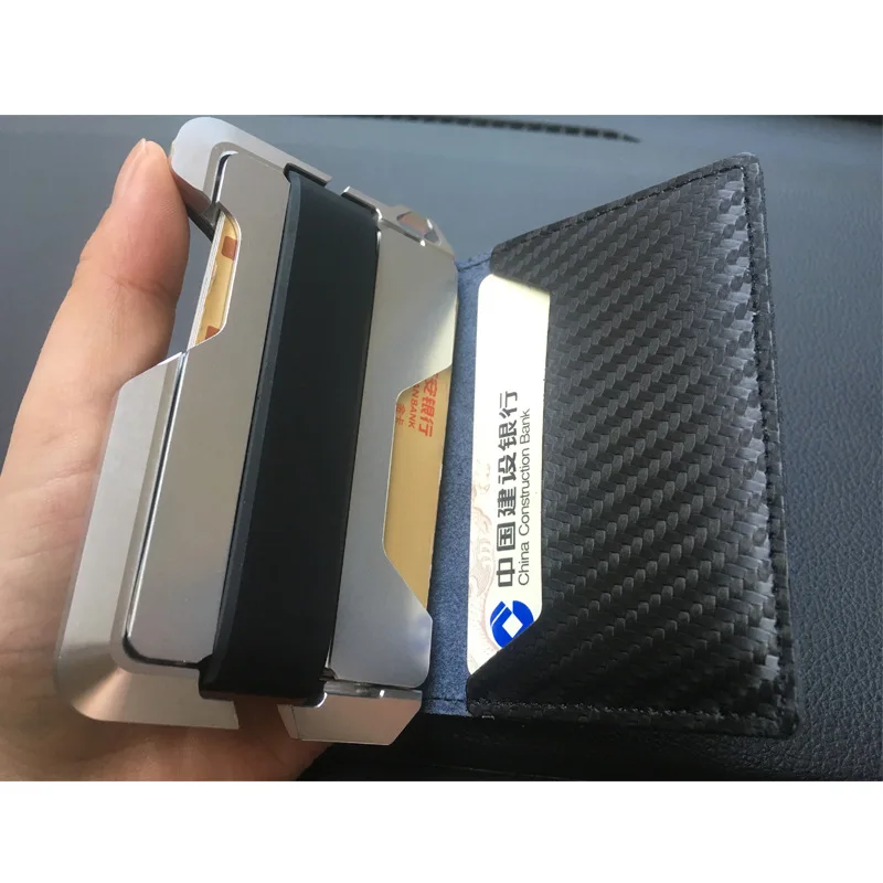 BISI GORO с защитой от RFID, для карт чехол-портмоне из натуральной кожи чехол заграничного паспорта держатель Винтаж всплывающее окно Алюминий ID Чехол протектор
