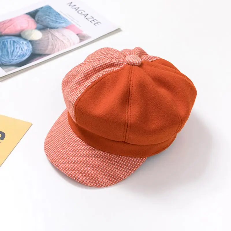 

Baby Hat Octagonal Retro Newsboy Cap for Girls Boys Autumn Winter Children Hat
