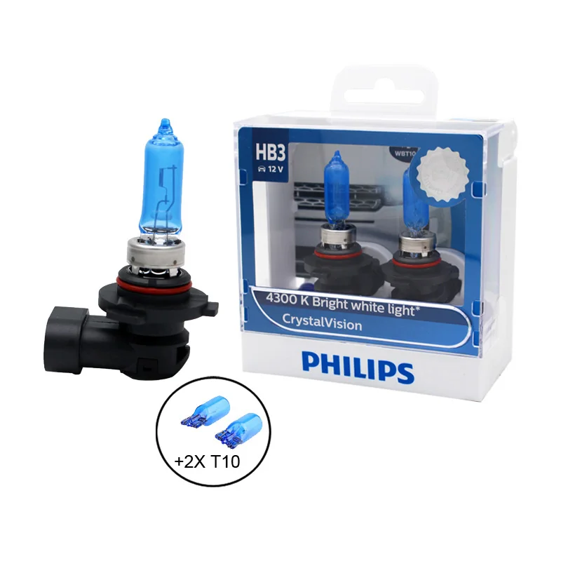 Philips H1 H4 H7 H11 9005 9006 12 В Кристальное видение 4300K яркий белый светильник галогенный