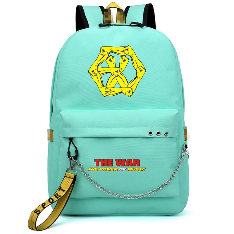 Mainlead Kpop EXO Lucky One The War холщовый школьный рюкзак для ноутбука с USB-разъемом наушников